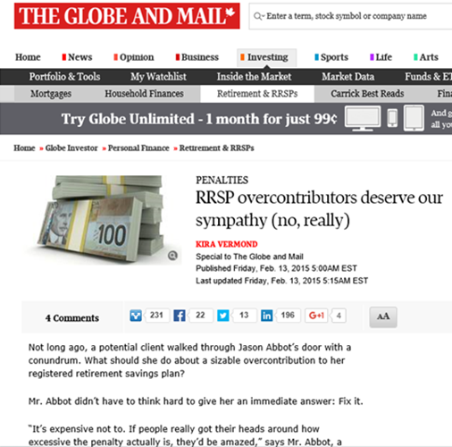 RRSP overcontributors deserve our sympathy Globe and Mail